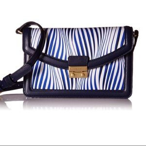 Vera Bradley Tess Crossbody, Wavy Stripe Navy